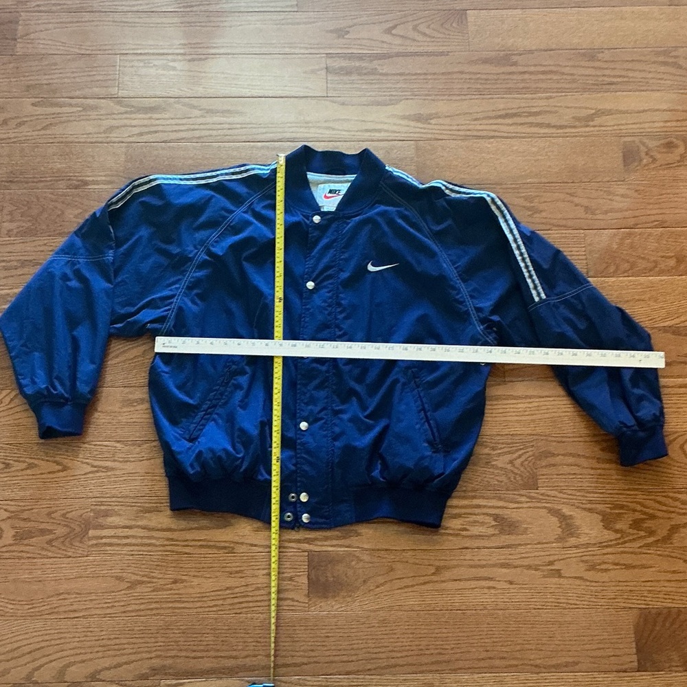 Nike Vintage 90's Men's Navy Bomber Jacket, Sz Large EUC - Picture 11 of 13